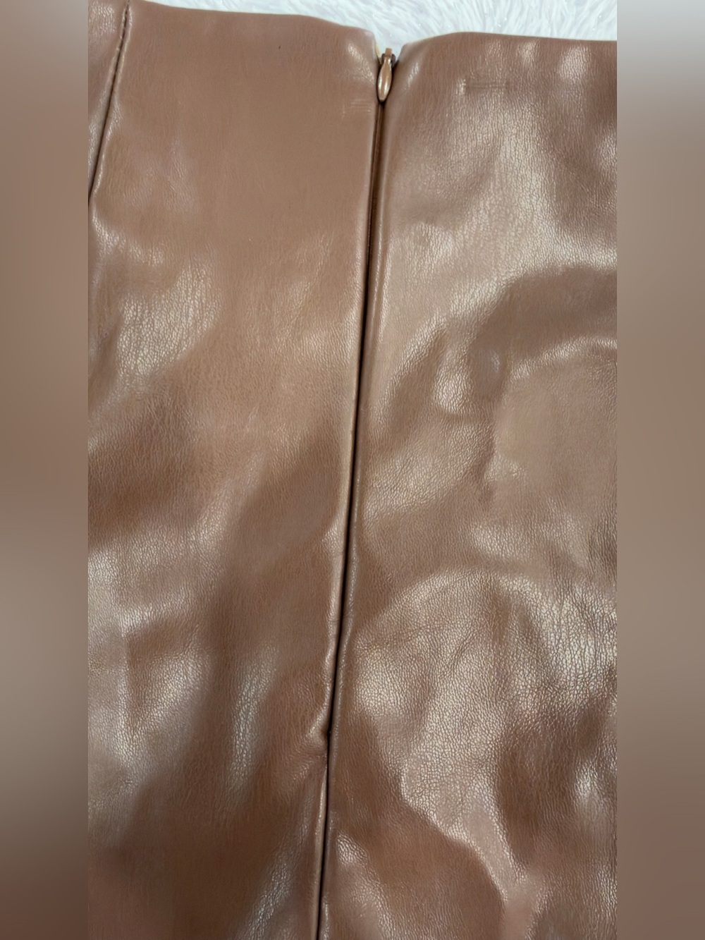 Princess Polly Brown Faux Leather Wrap Mini Skirt with Side Knot - Picture 7 of 12